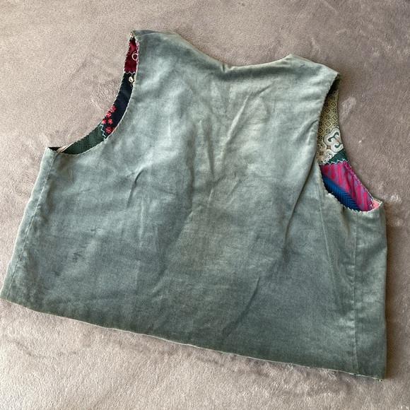 ‼️TRADED‼️RARE Vintage Reversible Silk Tie Patchwork Vest 🚢 - Picture 8 of 8